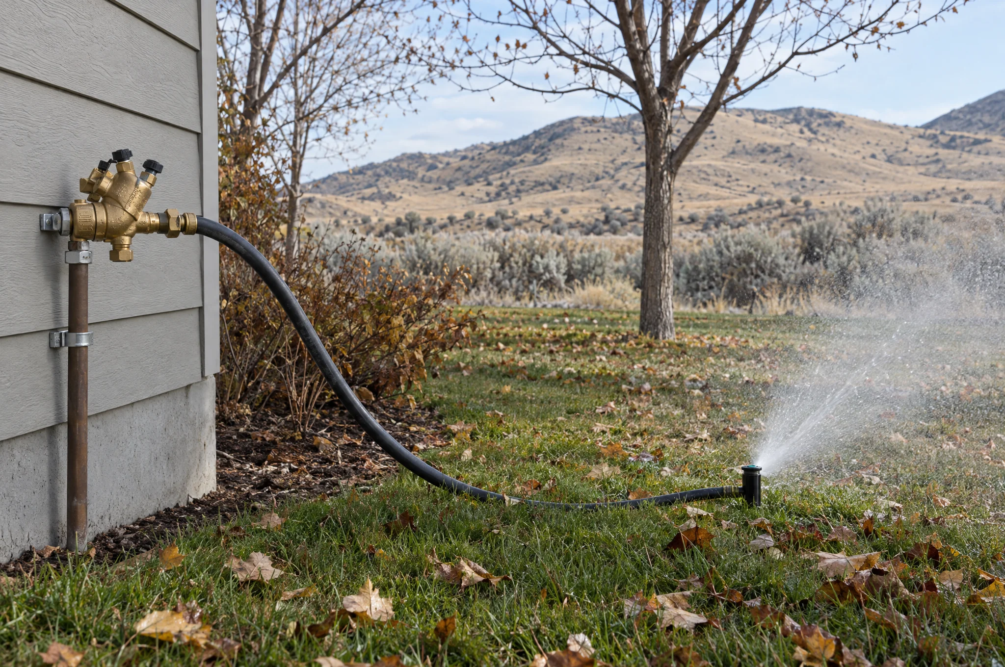An irrigation blowout in progress